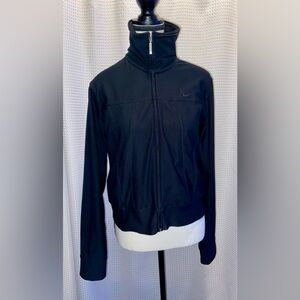 Women’s NIKE dri-fit Black‎ stretchy full zip sport Jacket size medium
